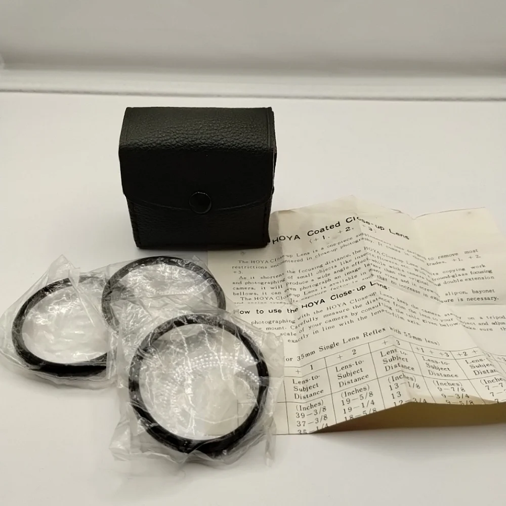 HOYA 48mm +1 +2 +3 CLOSE-UP LENS FILTER SET With Case MADE IN JAPAN